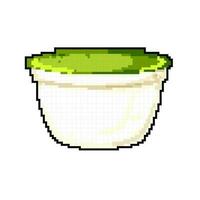 Produkt Joghurt Paket Spiel Pixel Kunst Vektor Illustration