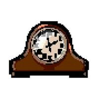Stunde Uhr Jahrgang Spiel Pixel Kunst Vektor Illustration
