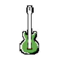 Bass Gitarre Musik- Spiel Pixel Kunst Vektor Illustration