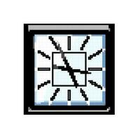 Stunde Mauer Uhr Spiel Pixel Kunst Vektor Illustration
