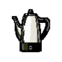 Tasse Kaffeemaschine Topf Kaffee Spiel Pixel Kunst Vektor Illustration