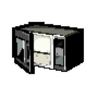 Kochen Mikrowelle Ofen Spiel Pixel Kunst Vektor Illustration