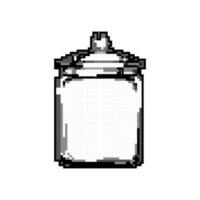 Krug Glas Container Spiel Pixel Kunst Vektor Illustration