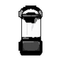 Nacht Laterne Lager Lampe Spiel Pixel Kunst Vektor Illustration
