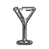Restaurant Cocktail Brille Spiel Pixel Kunst Vektor Illustration