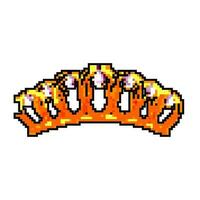 Diadem Tiara Krone Spiel Pixel Kunst Vektor Illustration