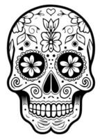 latinamerikan arv socker skalle ringblomma festlig dia de los muertos vektor ikon