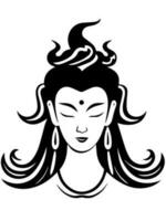 vektor ikon av guanyin bodhisattva asiatisk gudom