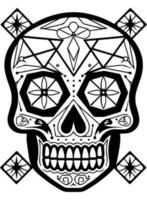 latinamerikan arv socker skalle ringblomma festlig dia de los muertos vektor ikon