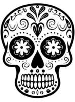 latinamerikan arv socker skalle ringblomma festlig dia de los muertos vektor ikon