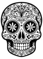 latinamerikan arv socker skalle ringblomma festlig dia de los muertos vektor ikon