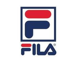 Fila Logo Marke Kleider Symbol mit Name Design Mode Vektor Illustration