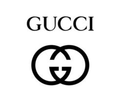 Gucci Marke Logo Symbol mit Name schwarz Design Kleider Mode Vektor Illustration