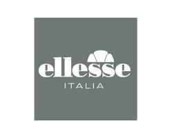 ellesse italia logotyp varumärke kläder symbol vit design vektor illustration med grå bakgrund