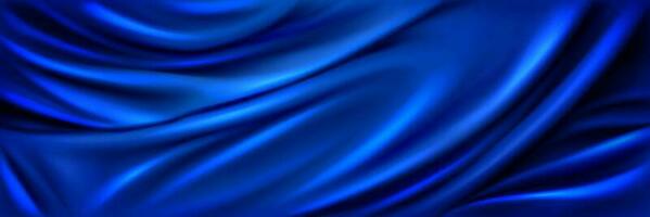 Blau Seide Stoff Hintergrund, Satin- Stoff Textur vektor