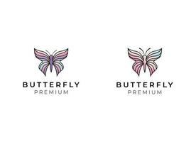 Schmetterling-Logo. Luxuslinie Logo-Design. Universelles Premium-Schmetterlingssymbol-Logo. vektor