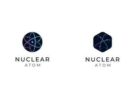 kärn eller atom logotyp design. kärn logotyp vektor