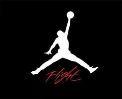 Jordan Flug Marke Symbol Logo Design Kleider Sportkleidung Vektor Illustration mit schwarz Hintergrund