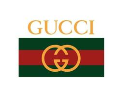 Gucci Logo Marke Kleider mit Name Symbol Design Mode Vektor Illustration