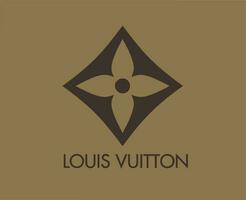 Louis vuitton Logo Marke Mode mit Name Design Symbol Kleider Vektor Illustration mit braun Hintergrund