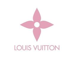 Louis vuitton varumärke logotyp mode rosa med namn design symbol kläder vektor illustration