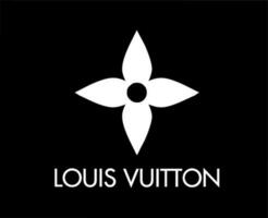 Louis vuitton Marke Logo Mode Weiß mit Name Design Symbol Kleider Vektor Illustration mit schwarz Hintergrund