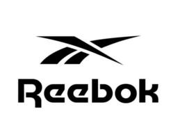 reebok logotyp varumärke kläder med namn svart symbol design ikon abstrakt vektor illustration