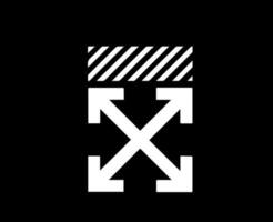 off-white varumärke logotyp symbol vit design kläder ikon abstrakt vektor illustration med svart bakgrund