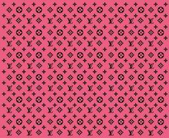 Louis vuitton Hintergrund Marke Logo Rosa und schwarz Symbol Design Kleider Mode Vektor Illustration
