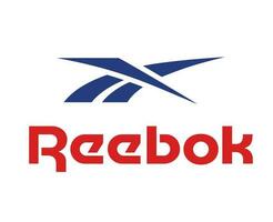 reebok Logo Marke Kleider mit Name Blau und rot Symbol Design Symbol abstrakt Vektor Illustration