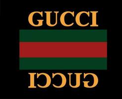 Gucci Logo Marke Symbol Kleider mit Name Design Mode Vektor Illustration mit schwarz Hintergrund