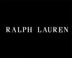 ralph Lauren Marke Logo Name Weiß Symbol Kleider Design Symbol abstrakt Vektor Illustration mit schwarz Hintergrund