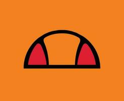 ellesse Logo Marke Symbol Design Kleider Vektor Illustration mit Orange Hintergrund
