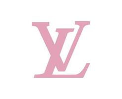 Louis vuitton varumärke logotyp rosa symbol design kläder mode vektor illustration