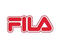 Fila Logo Marke Kleider Symbol Name rot Design Mode Vektor Illustration