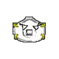 Utrustning respirator mask spel pixel konst vektor illustration