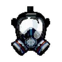 Arbeit Respirator Maske Spiel Pixel Kunst Vektor Illustration