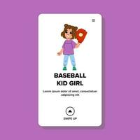 Baseball Kind Mädchen Vektor