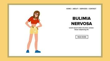 Bulimie nervosa Mädchen Vektor
