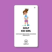 golf unge flicka vektor