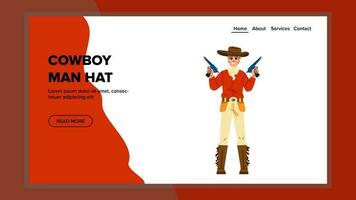 Cowboy Mann Hut Vektor