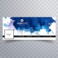 Aquarell Facebook Timeline Covervorlage vektor