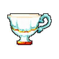 Tabelle Jahrgang Tasse Spiel Pixel Kunst Vektor Illustration