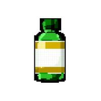 medizinisch Vitamin Flasche Spiel Pixel Kunst Vektor Illustration