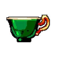 heiß Jahrgang Tasse Spiel Pixel Kunst Vektor Illustration