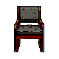 interiör trä- stol spel pixel konst vektor illustration