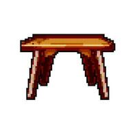 oben Holz Tabelle Spiel Pixel Kunst Vektor Illustration