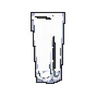 transparent glas vas blomma spel pixel konst vektor illustration