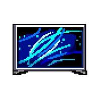 vägg TV skärm spel pixel konst vektor illustration