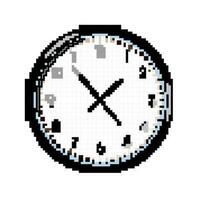 Geschäft Mauer Uhr Spiel Pixel Kunst Vektor Illustration